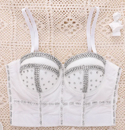 Beaded Shaping Corset Tube Top