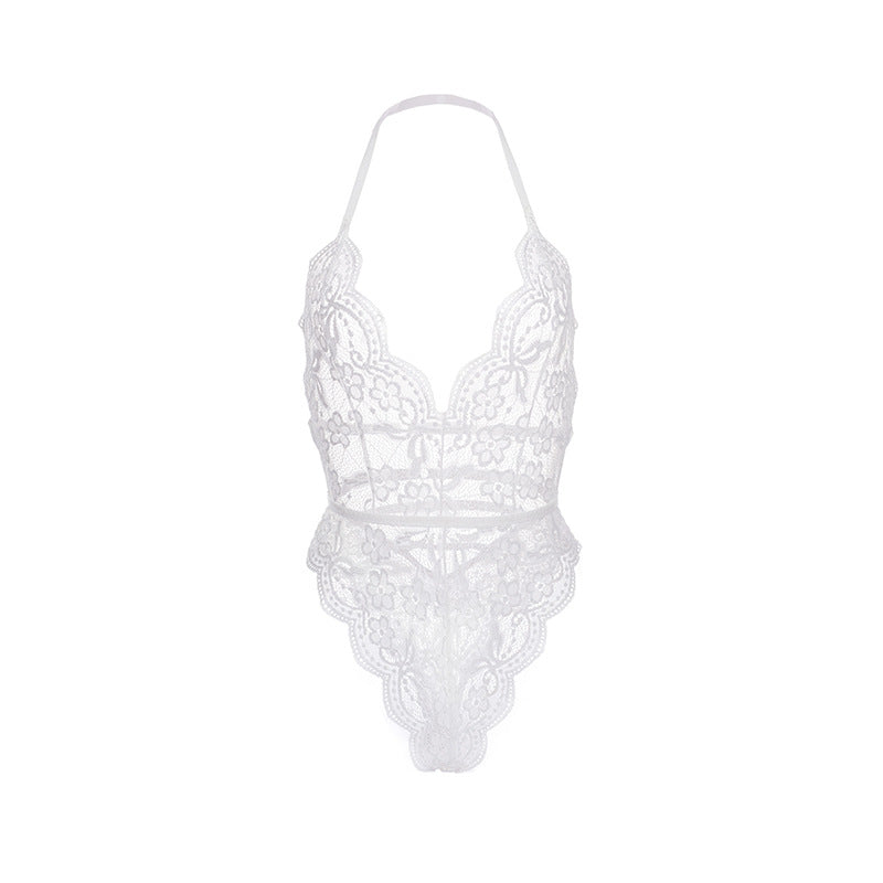 Vetamee Lace Backless Bodysuit - Sexy Full Lace Design