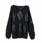 Loose Western Style Women's Padded Turtleneck Sweater