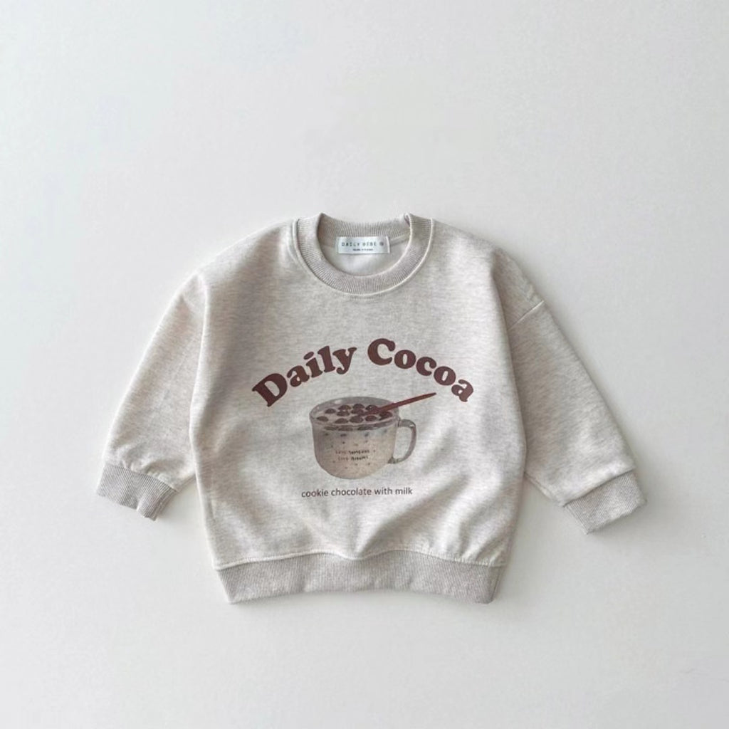 Girls' Cartoon Long Sleeve Bread Sweater