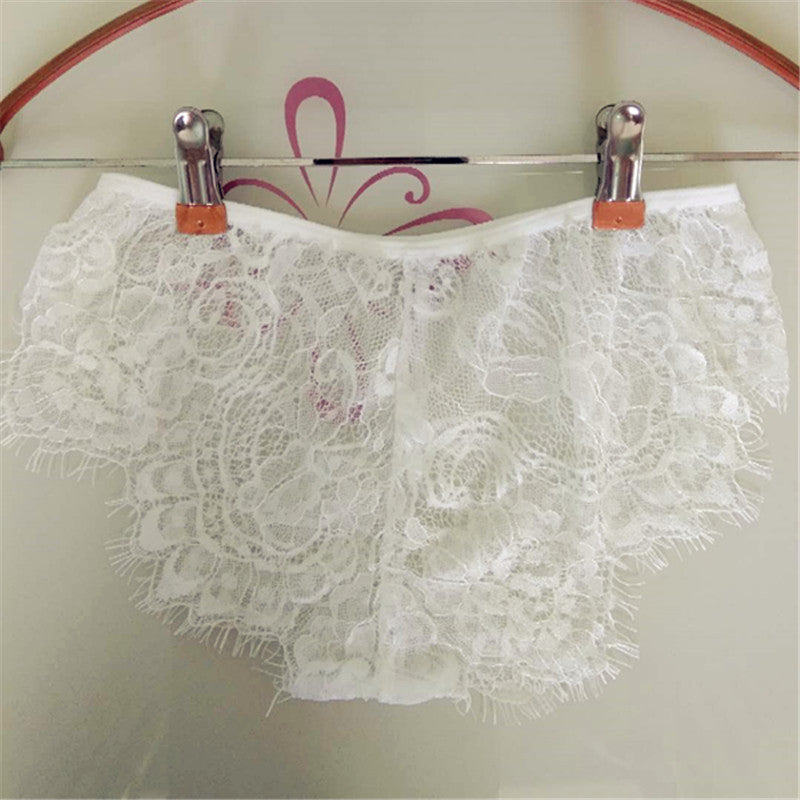 Lace Triangle Panties with Low Waist Design