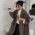 College Style Loose Fit Suit Jacket