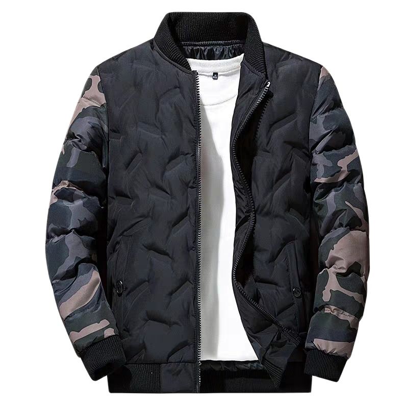 Men's Camouflage Bomber Jacket - Thick Warm Windbreaker
