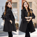 Casual Figure-Flattering Women's Windbreaker Coat