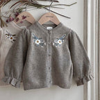 Fashionable Flower Sweater Coat for Kids and Babies