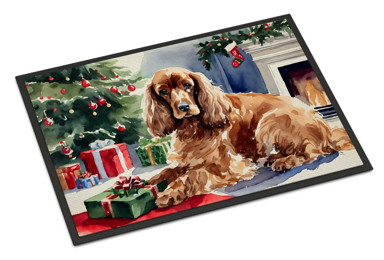 Cocker Spaniel Cozy Christmas Doormat