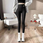High Waist Thickened Fleece-lined Shark Pants