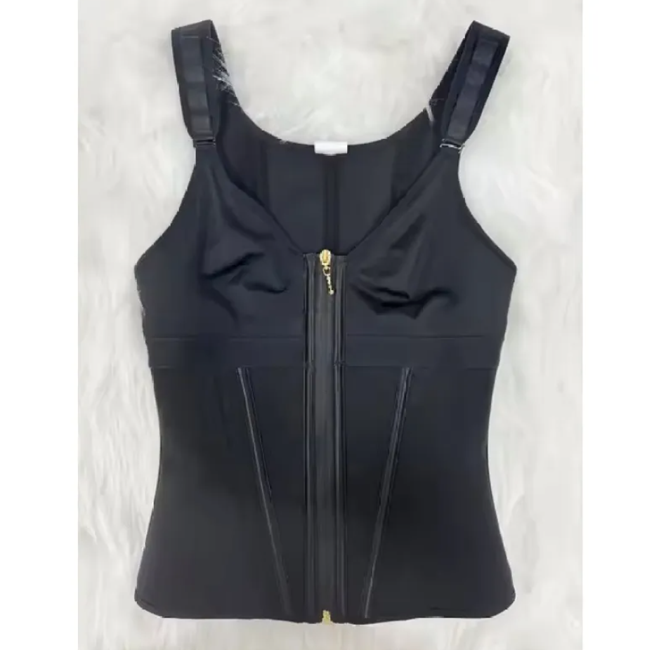 Mesh Waist Slimming Three-Breasted Corset