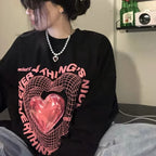 Women's Thin Loose Fit Long Sleeve Love Sweater