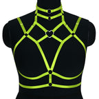 Strappy Heart-Ring Cage Harness Bralette