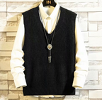 College Style V-Neck Loose Fashion Sweater