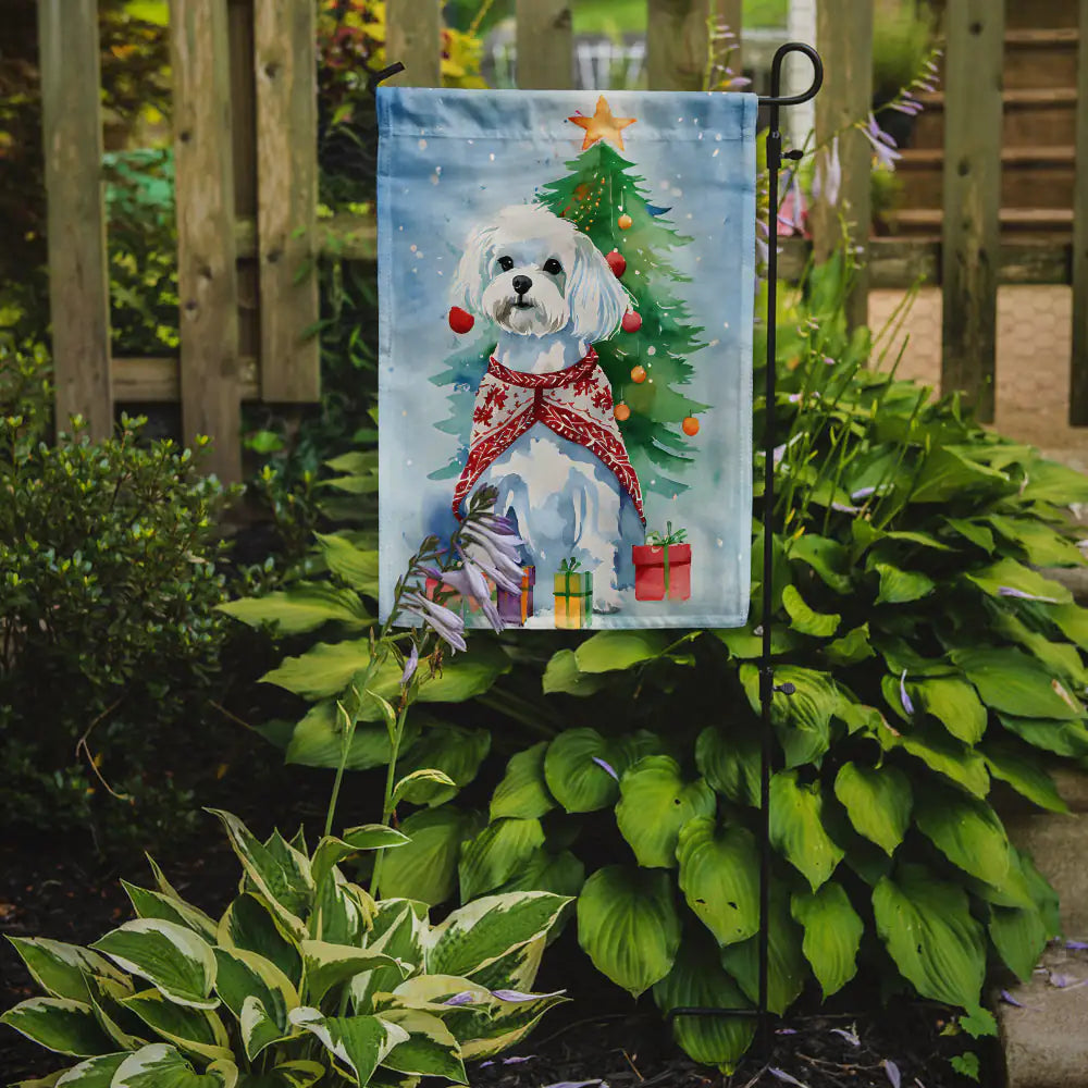 Maltese Christmas Garden Flag