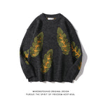 Abstract Jacquard Heavy Sweater for Couples