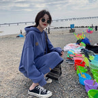 Long Hooded Brushed Hoodie Dress for Women | Streetwear