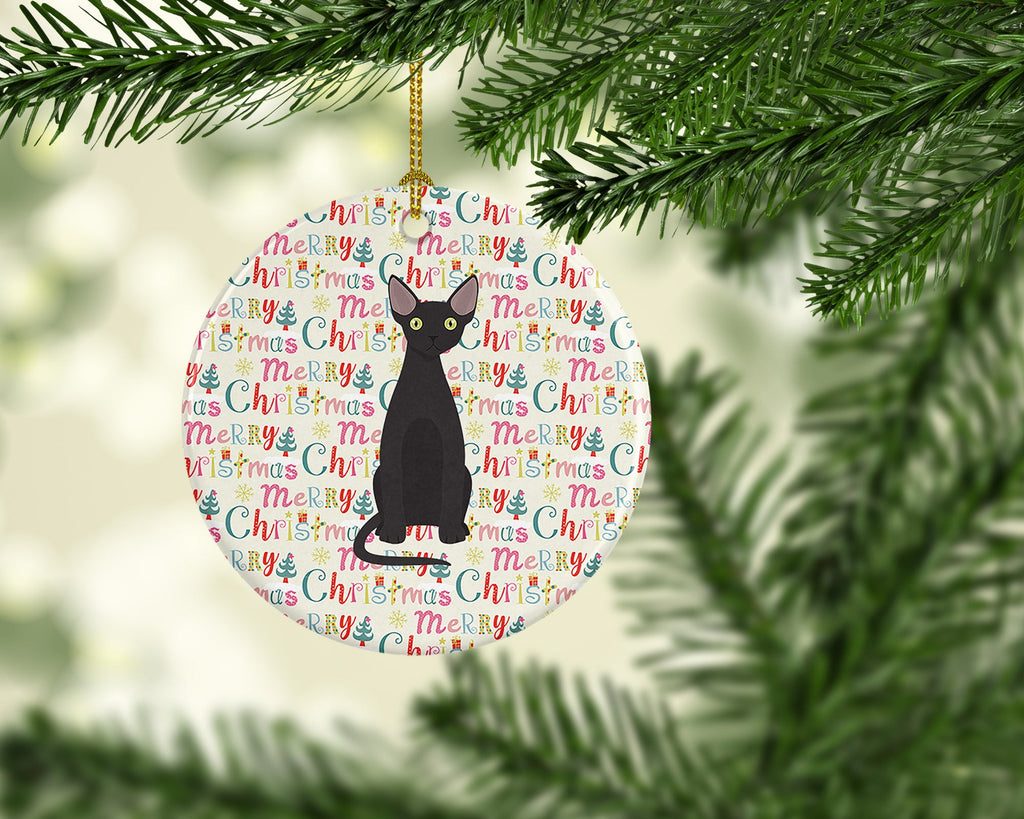 Devon Rex #3 Cat Christmas Ceramic Ornament