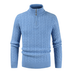Men's Zipper High Collar Pullover Sweater | Streetwear