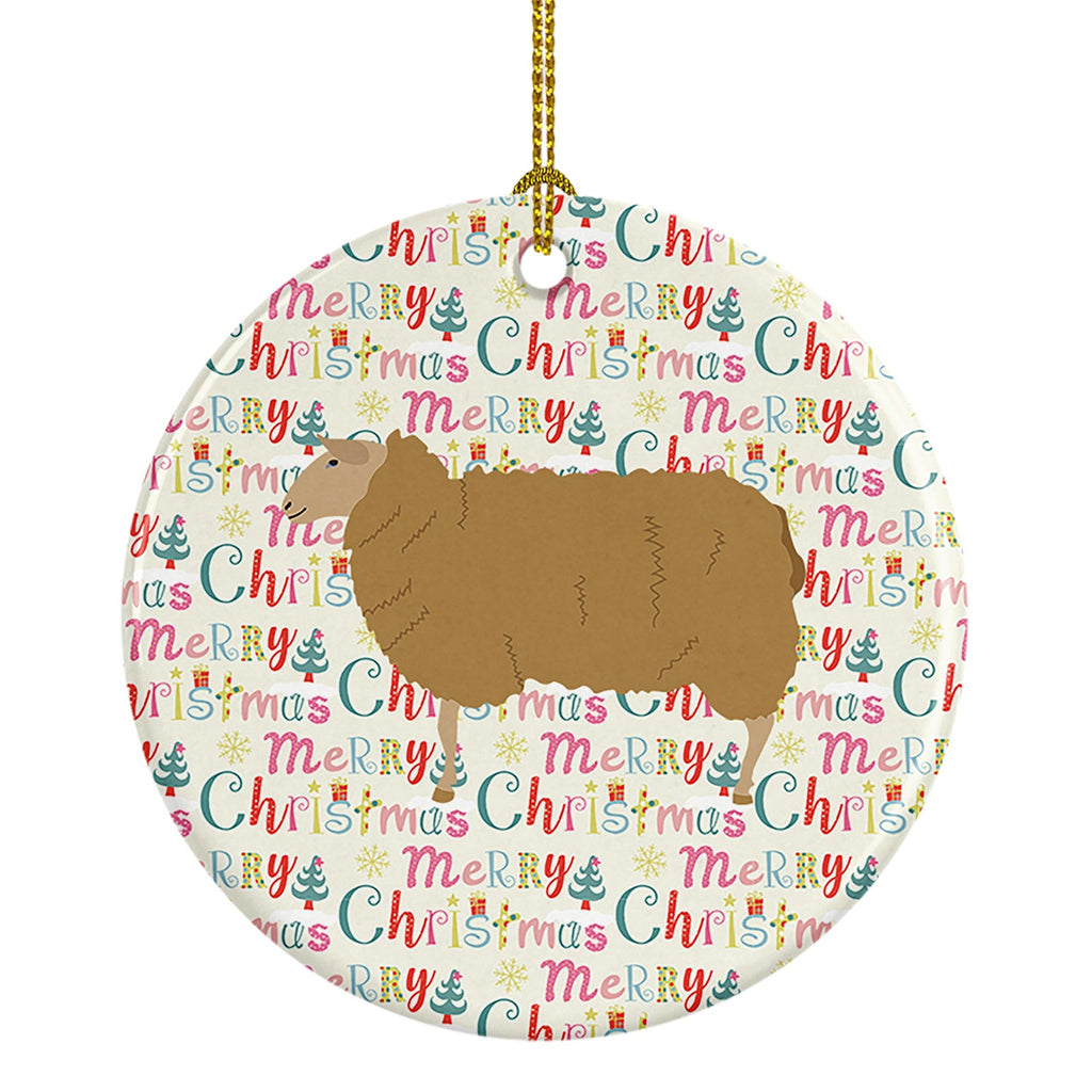 East Friesian Sheep Christmas Ceramic Ornament
