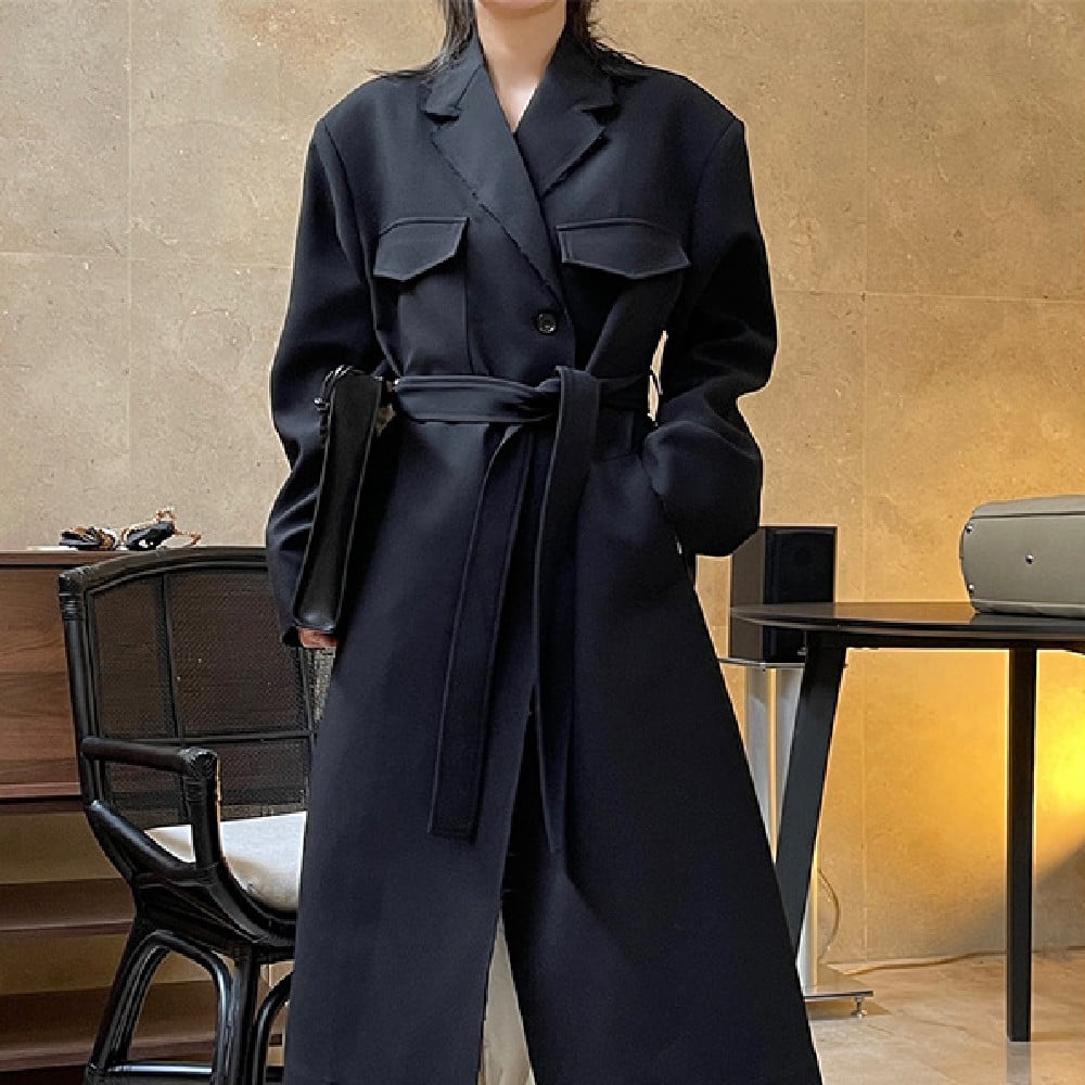 Casual Coat with Straight Cylindrical Profile Design