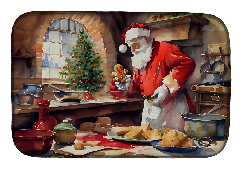 Cookies with Santa Claus Dish Drying Mat