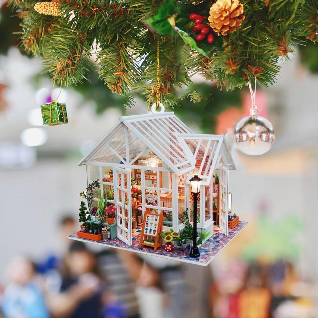 Creative Acrylic Christmas Tree Car Decor Hanging Ornament