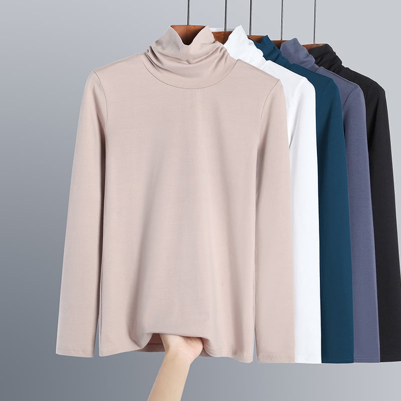 Women's New Pure Cotton Turtleneck Top