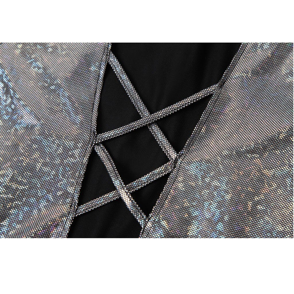 Sequin Printed Sexy Stage Costume Bodysuit