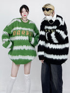 Striped Women's Sweater - Retro American Casual Knitwear