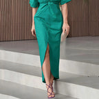 2023 Summer Women's V-Neck Short Sleeve Dress