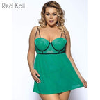 Plus Size Lace Underwire Babydoll Chemise