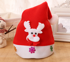 LED Christmas Hat for Adults and Kids, Holiday Decoration | Embroidered Cap