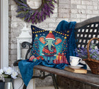 Elephant Christmas Throw Pillow