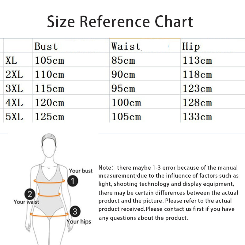 Plus Size Sexy Women's One Piece Bikini Swimwear XL-5XL