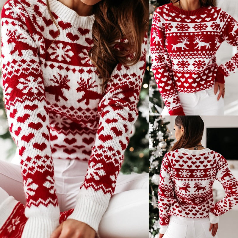Christmas Elk Knitted Sweater