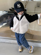 Girls' Thick Lamb Velvet Coat for Winter Wear