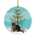 European Burmese Cat Christmas Ceramic Ornament