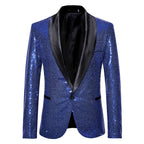 Men's Solid Color Sequin Show Suit Jacket
