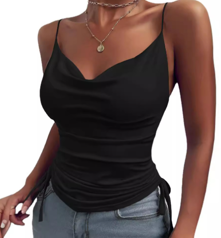 V-neck Spaghetti Strap Camisole Tops for Women