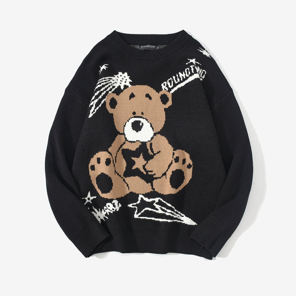 Trendy Bear Sweater for Men and Women National Style