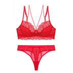 Varsbaby Women's High-Waisted Lace Back Bra Set
