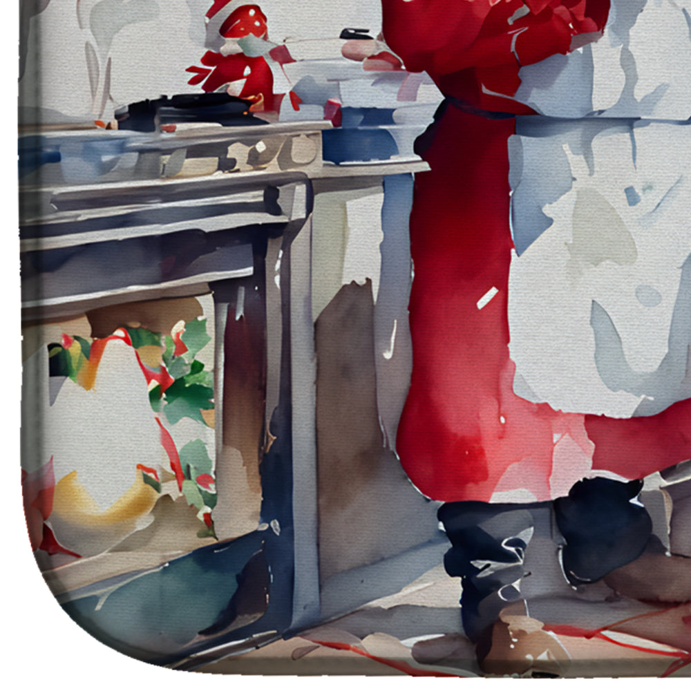 Cookies with Santa Claus Dish Drying Mat