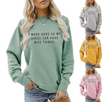 Women's Casual Autumn Winter Sweater with Letters