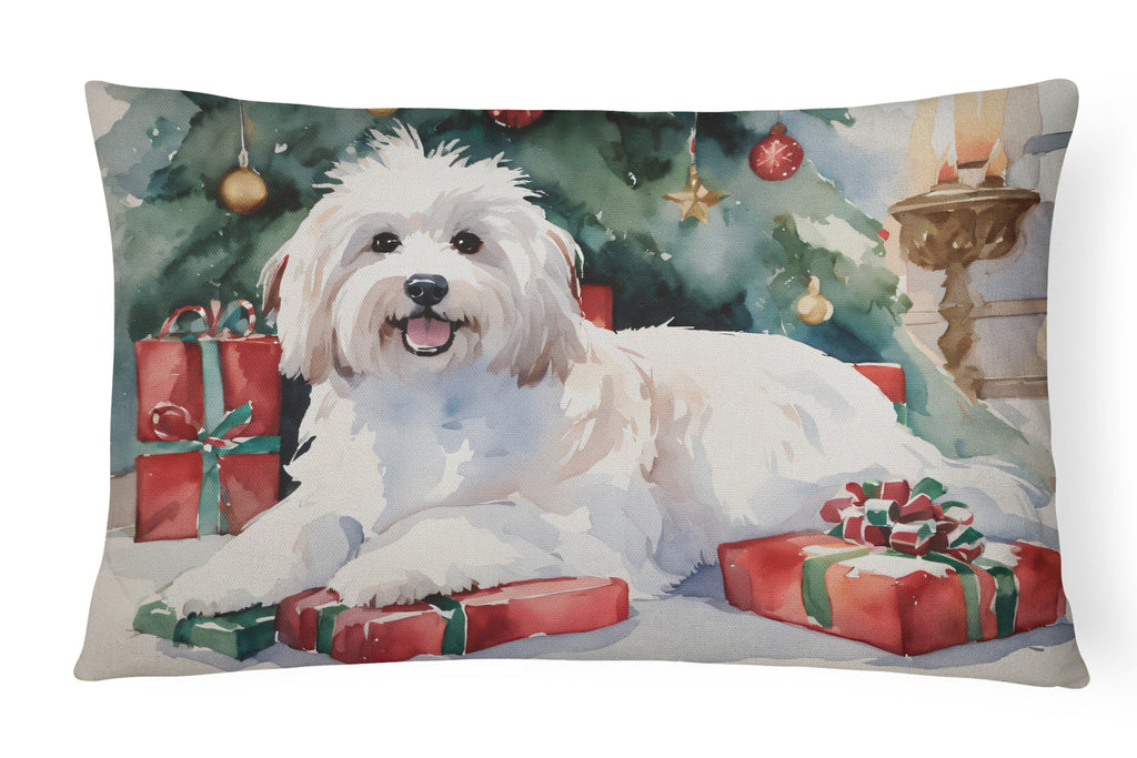 Coton De Tulear Cozy Christmas Throw Pillow