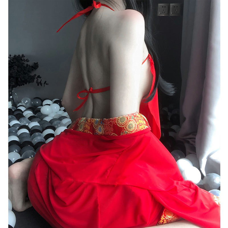 Sensual Lingerie Set with Traditional Chinese Elements