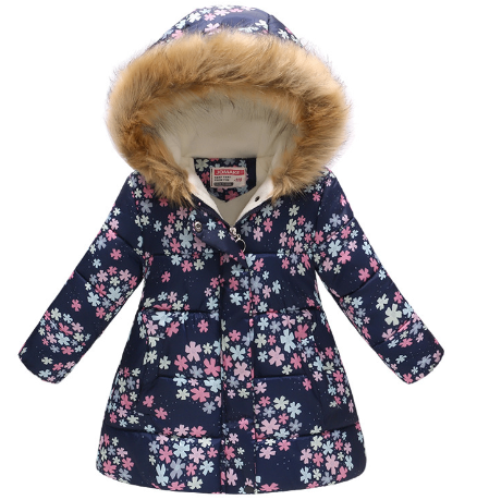 Printed Hooded Padded Coat for Kids