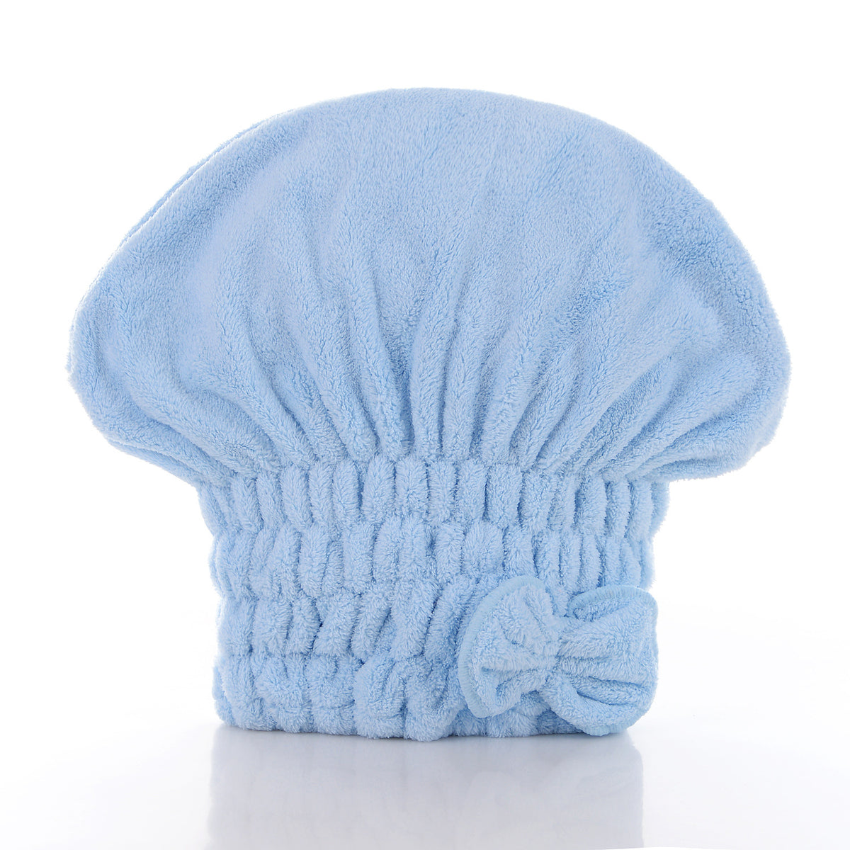High Density Coral Fleece Hair Drying Hat | Embroidered Cap