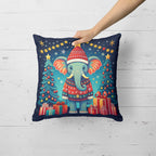 Elephant Christmas Throw Pillow