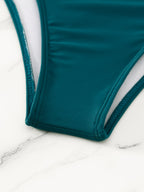 New Women's Two-Piece Solid Color Bikini Swimsuit