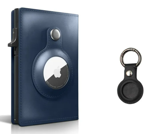 Leather Case Card Holder Aluminum Alloy Crazy Horse