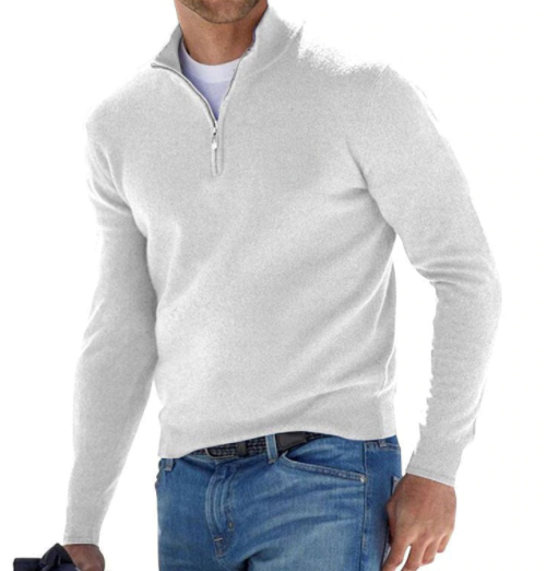 Basics™ Men's Cashmere Zip Sweater (Single Item)