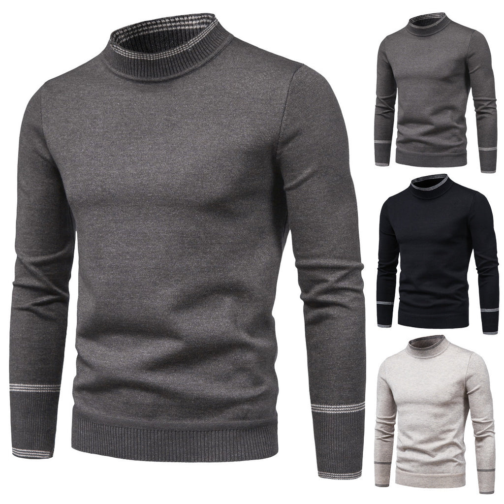 Half High Neck Long Sleeve Slim Sweater Top